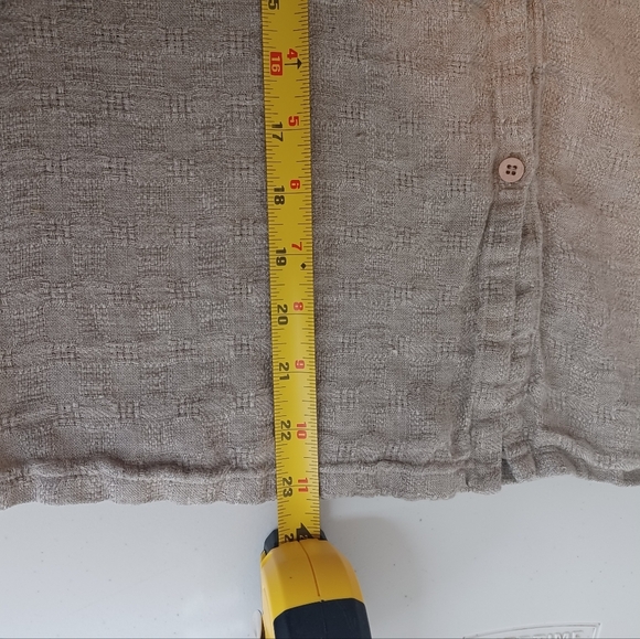 Eileen Fisher Vintage 100% Linen Textured Lagenlook Button Down Front Top - Picture 10 of 14